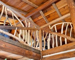 Rustic charm river cabin art